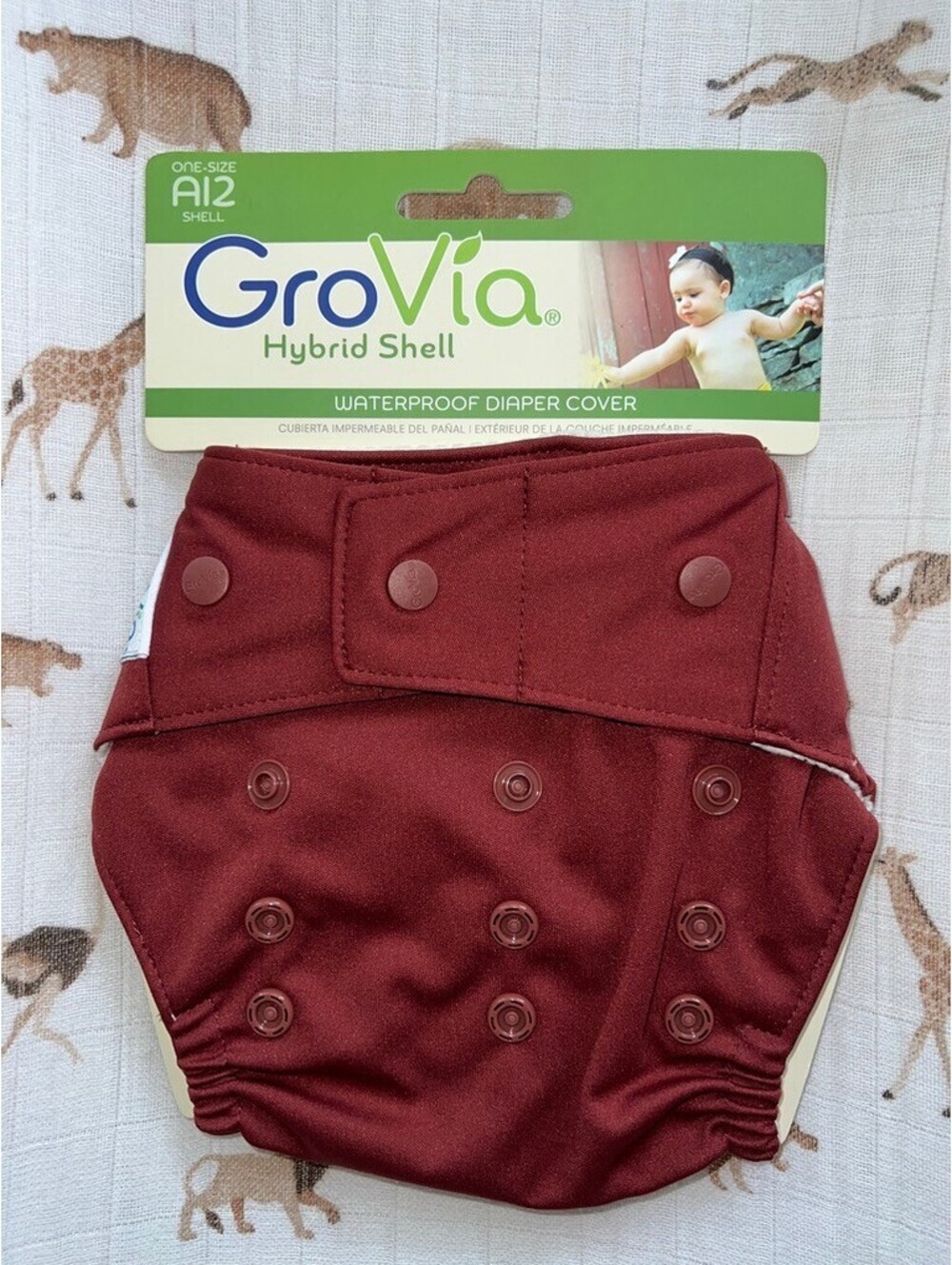 NIP snap Grovia Hybrid Diaper Shell Masala